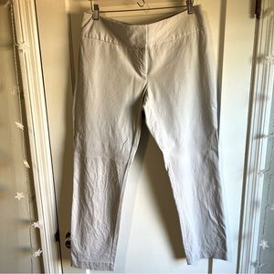Alfani Women’s Straight Leg Casual Trouser Pants, Light Gray, Size 14